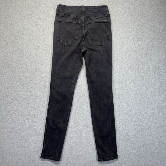 Madewell Jeans Womens 27 Black 10" High Rise Skinny Stretch Denim - Picture 8 of 14